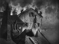 The influence of expressionism was evident in Murders in the Rue Morgue (1932) displaying strong echoes of Caligari in the twisted streets, oddly contorted houses that lean over the glistening cobblestones, and gloomy shadows, all of which directly anticipate film noir.